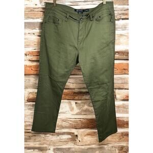 Men's Rocawear Dark Green Slim Fit Pants Sz 40X30 Casual Cotton Blend